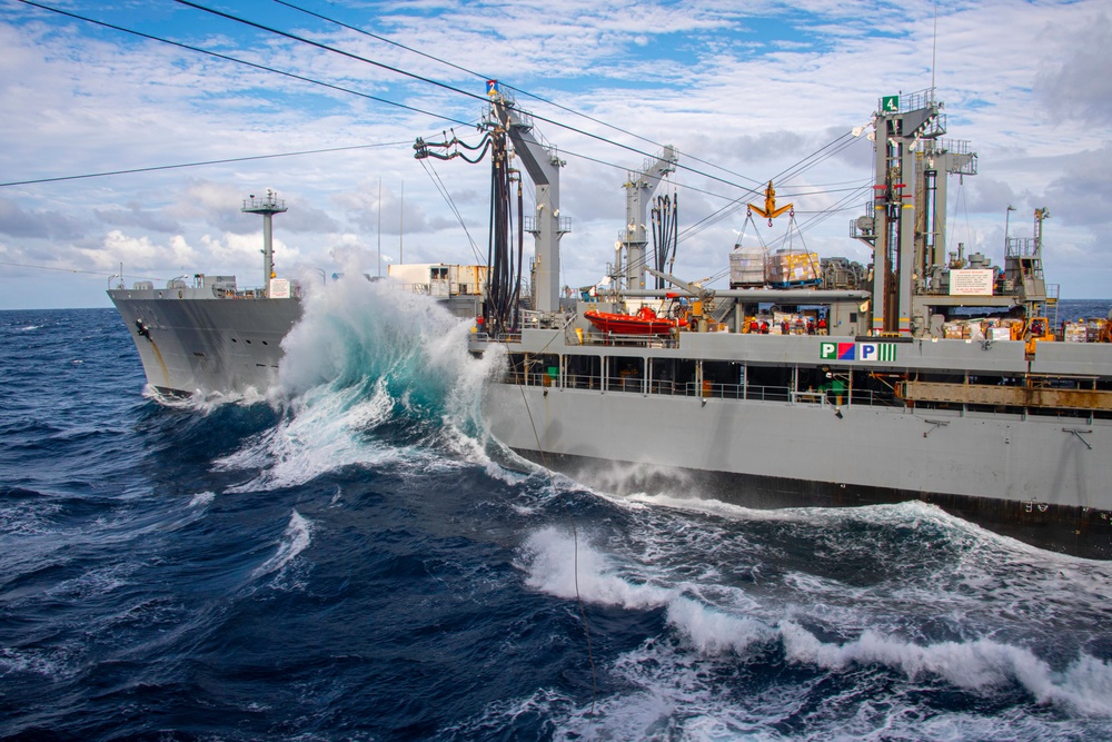 USS America (LHA 6) Conducts Replenishment-at-Sea With USNS Yukon (T-AO 202)