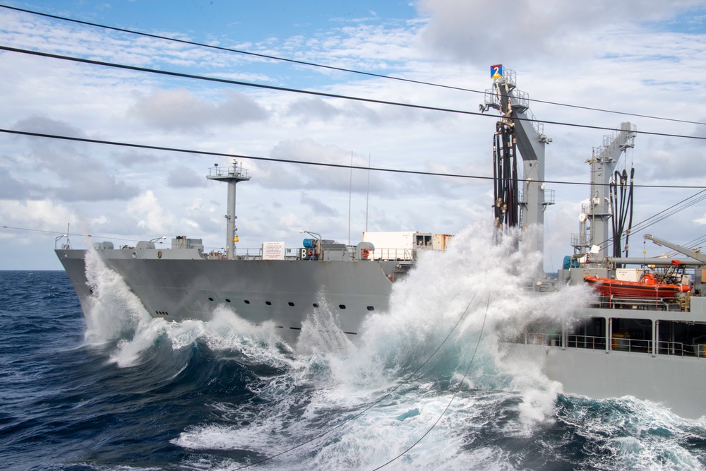 USS America (LHA 6) Conducts Replenishment-at-Sea With USNS Yukon (T-AO 202)