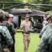 A U.S. Army Soldier shares best practices with Royal Thai Army soldiers on air assault operations during Hanuman Guardian 2023