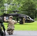 A U.S. Army Soldier from 1st Special Forces Group (Airborne) demonstrates an air assault task to Royal Thai Army soldiers during Hanuman Guardian 2023