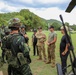 U.S. Army Soldiers of the 25th Combat Aviation Brigade brief Royal Thai Army soldiers on CH-47 Chinook helicopter air assault operations during Hanuman Guardian 2023