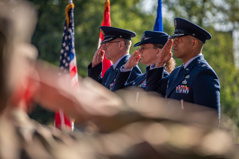 703rd Munitions Support Squadron conducts a change of command ceremony