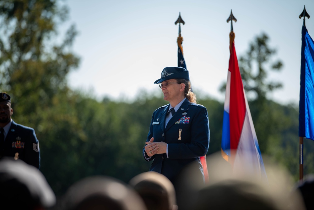 703rd Munitions Support Squadron conducts a change of command ceremony