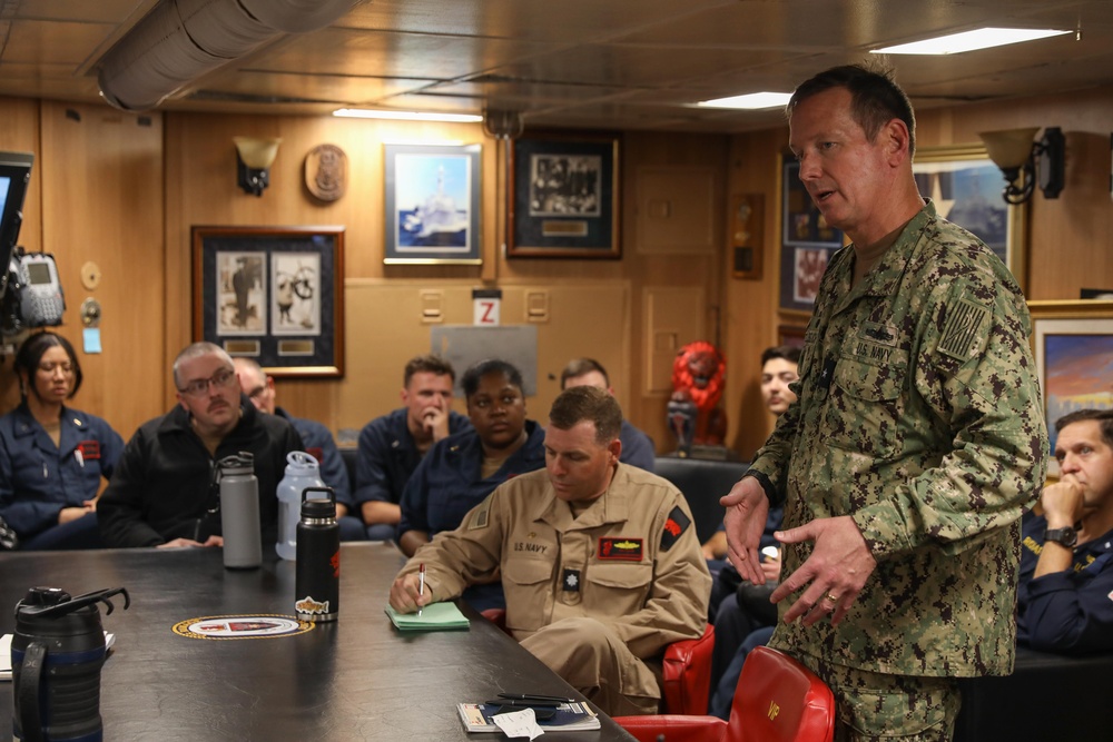 Admiral Speaks To Ward Room