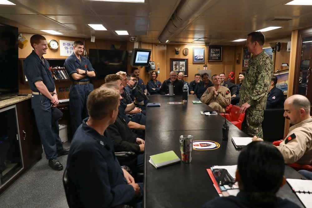 Admiral Speaks To Ward Room