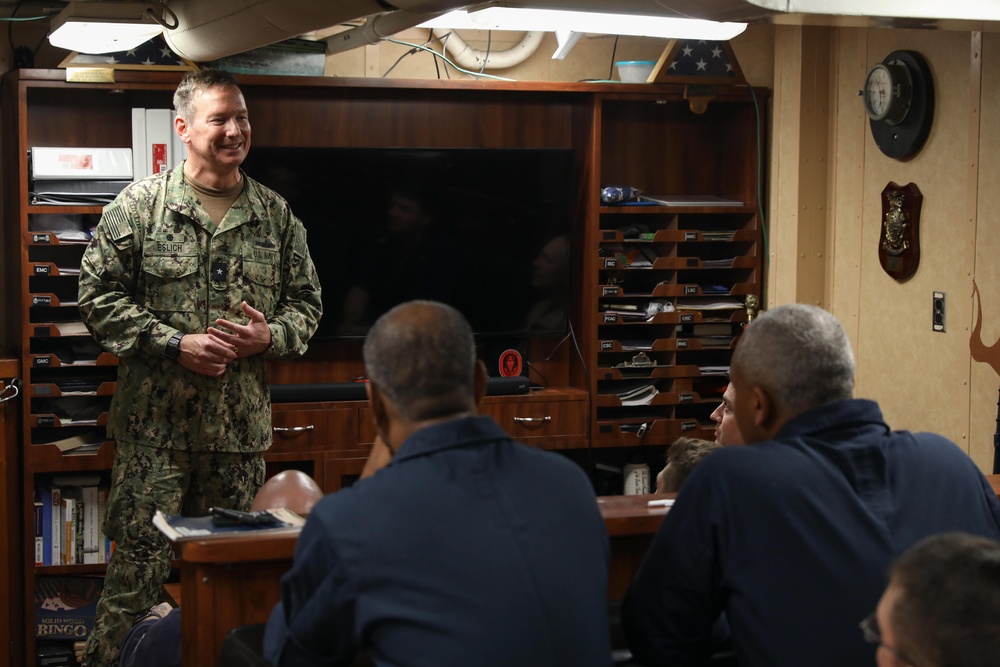 Admiral Speaks To Chief's Mess