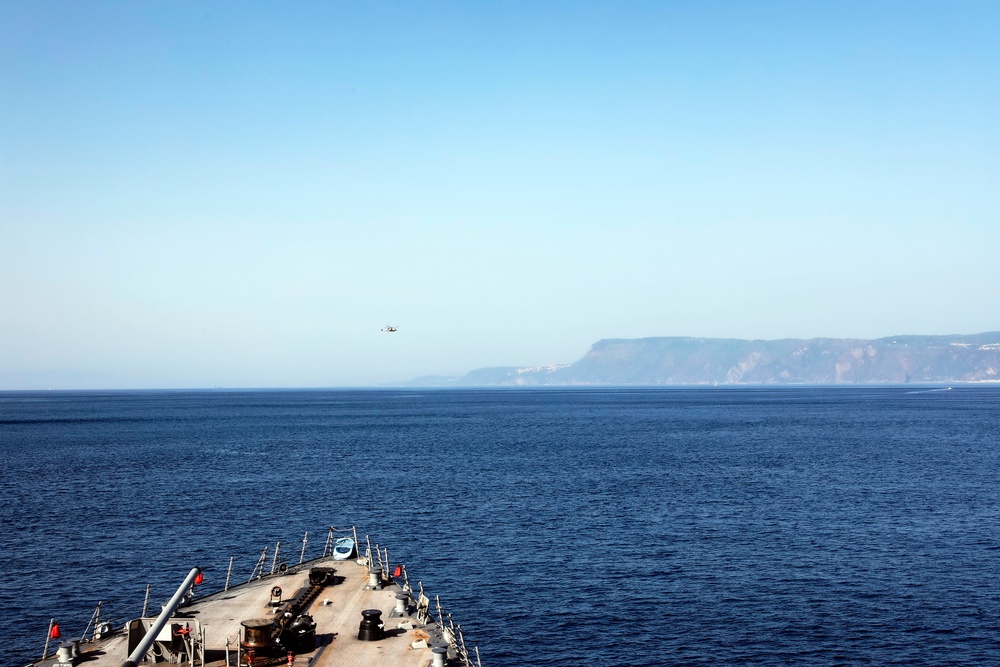 USS Paul Ignatius Crosses Strait of Messina