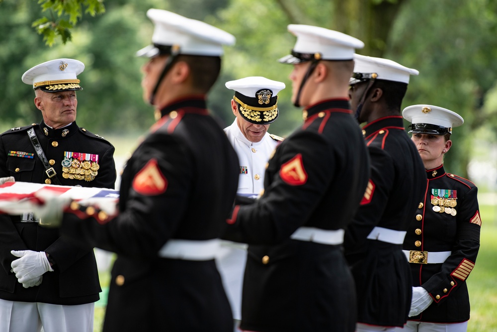 Military Funeral Honors with Funeral Escort are Conducted for U.S. Marine Corps Maj. Gen. Harry Pickett in Section 52