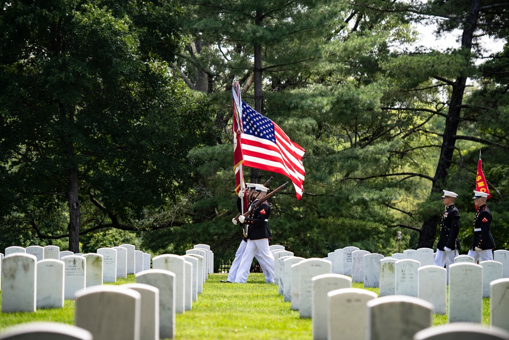 Military Funeral Honors with Funeral Escort are Conducted for U.S. Marine Corps Maj. Gen. Harry Pickett in Section 52