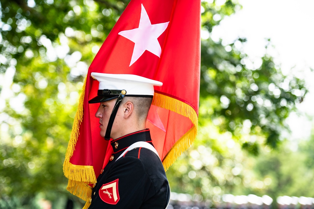 Military Funeral Honors with Funeral Escort are Conducted for U.S. Marine Corps Maj. Gen. Harry Pickett in Section 52