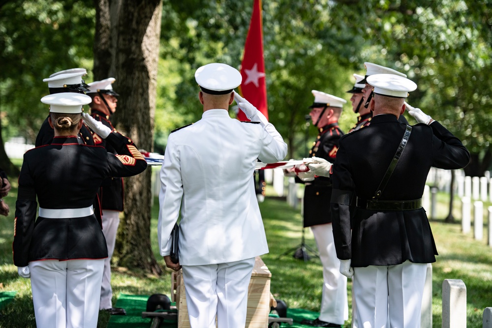 Military Funeral Honors with Funeral Escort are Conducted for U.S. Marine Corps Maj. Gen. Harry Pickett in Section 52