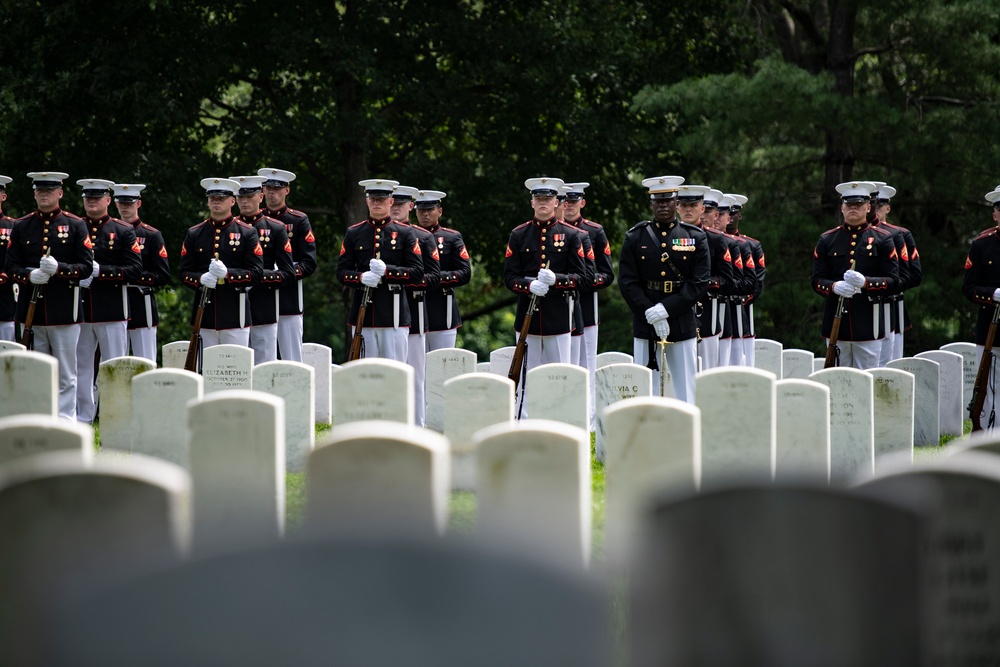 Military Funeral Honors with Funeral Escort are Conducted for U.S. Marine Corps Maj. Gen. Harry Pickett in Section 52