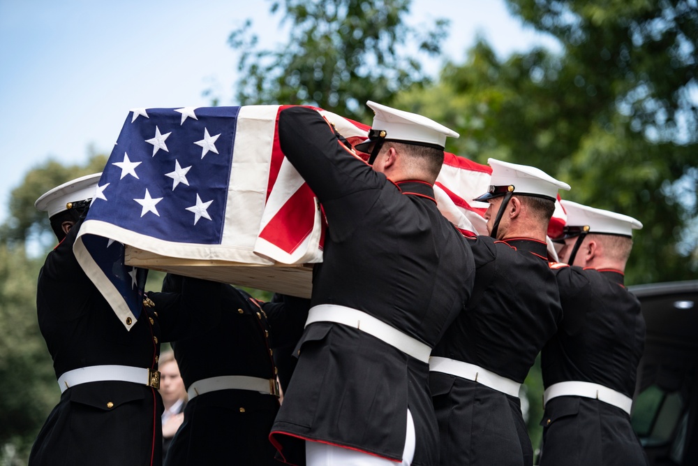 Military Funeral Honors with Funeral Escort are Conducted for U.S. Marine Corps Maj. Gen. Harry Pickett in Section 52