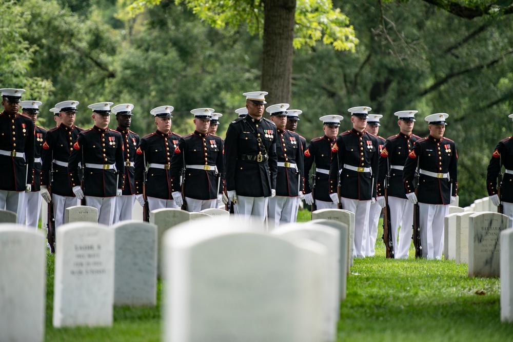 Military Funeral Honors with Funeral Escort are Conducted for U.S. Marine Corps Maj. Gen. Harry Pickett in Section 52