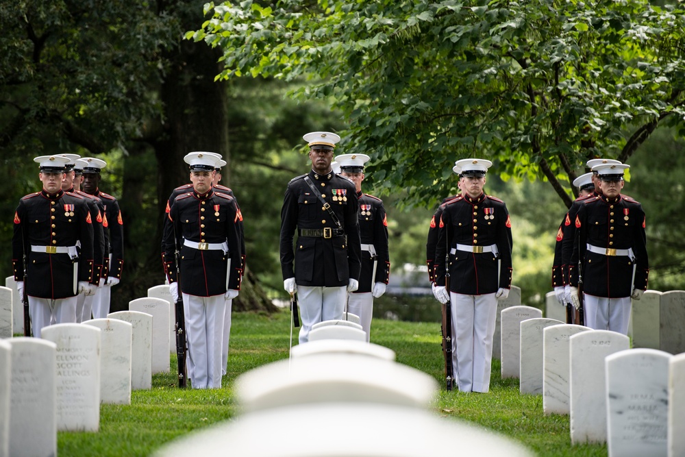 Military Funeral Honors with Funeral Escort are Conducted for U.S. Marine Corps Maj. Gen. Harry Pickett in Section 52