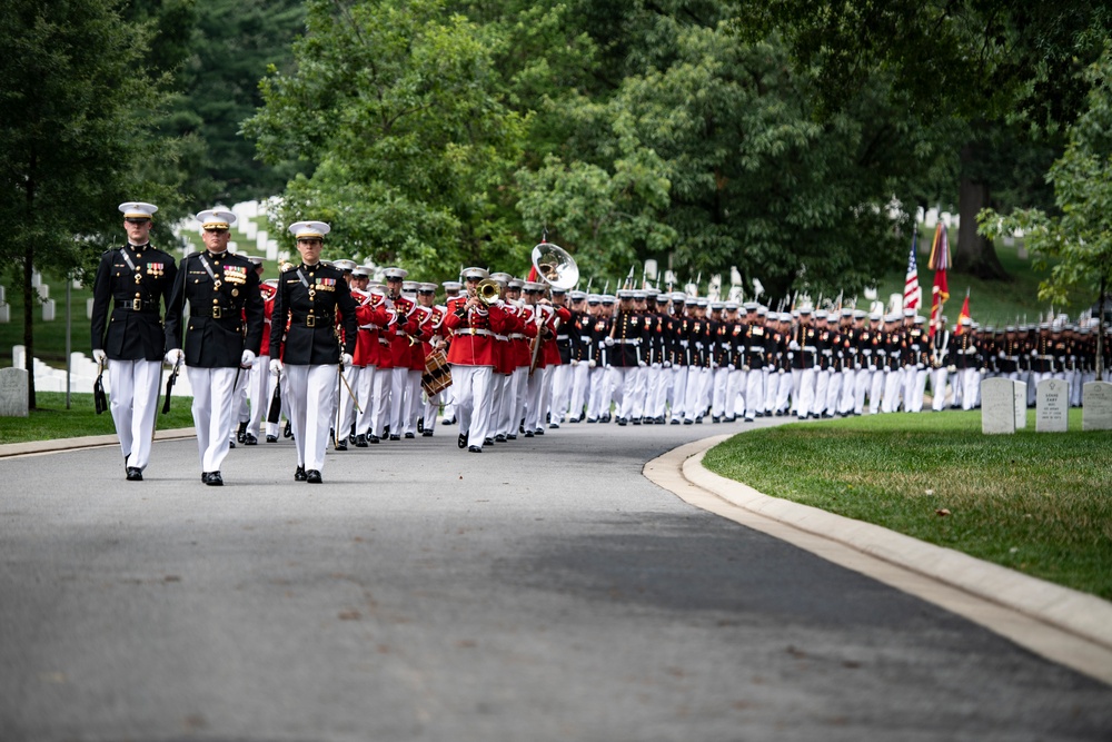 Military Funeral Honors with Funeral Escort are Conducted for U.S. Marine Corps Maj. Gen. Harry Pickett in Section 52