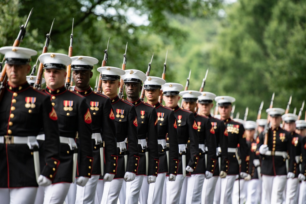 Military Funeral Honors with Funeral Escort are Conducted for U.S. Marine Corps Maj. Gen. Harry Pickett in Section 52