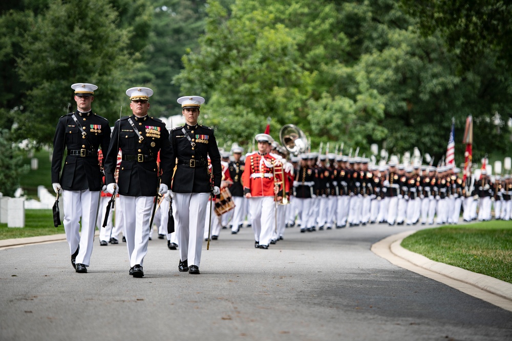 Military Funeral Honors with Funeral Escort are Conducted for U.S. Marine Corps Maj. Gen. Harry Pickett in Section 52