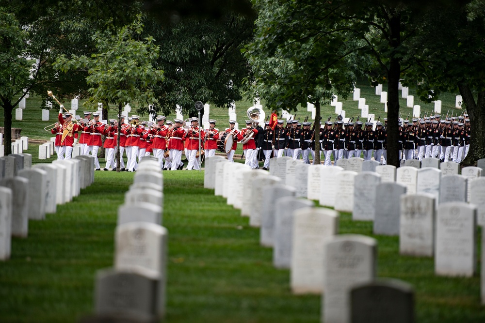 Military Funeral Honors with Funeral Escort are Conducted for U.S. Marine Corps Maj. Gen. Harry Pickett in Section 52