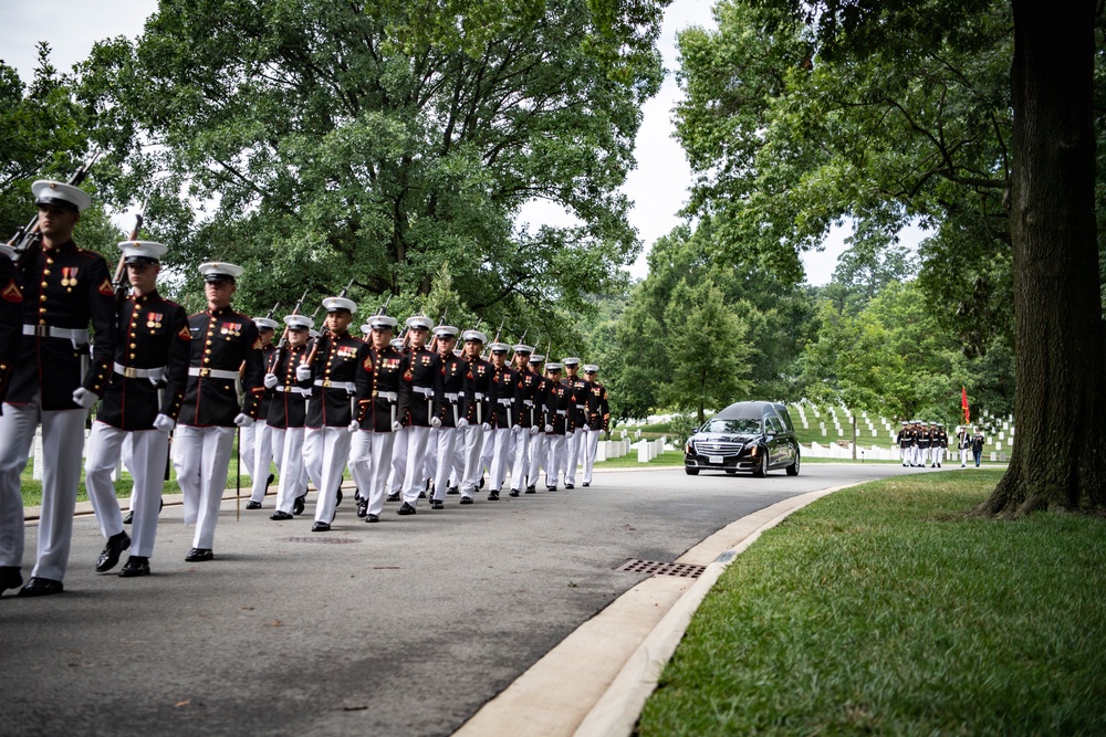 Military Funeral Honors with Funeral Escort are Conducted for U.S. Marine Corps Maj. Gen. Harry Pickett in Section 52