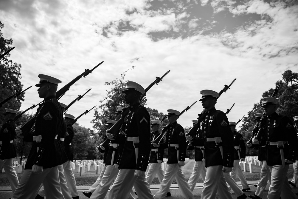 Military Funeral Honors with Funeral Escort are Conducted for U.S. Marine Corps Maj. Gen. Harry Pickett in Section 52