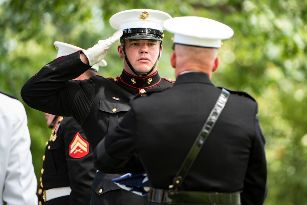 Military Funeral Honors with Funeral Escort are Conducted for U.S. Marine Corps Maj. Gen. Harry Pickett in Section 52