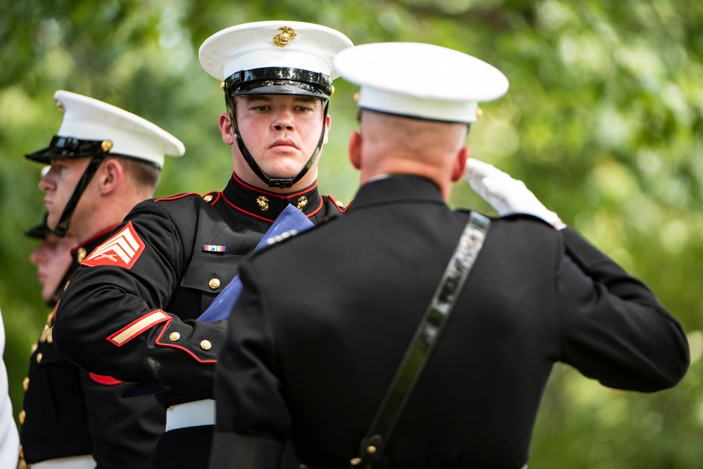 Military Funeral Honors with Funeral Escort are Conducted for U.S. Marine Corps Maj. Gen. Harry Pickett in Section 52