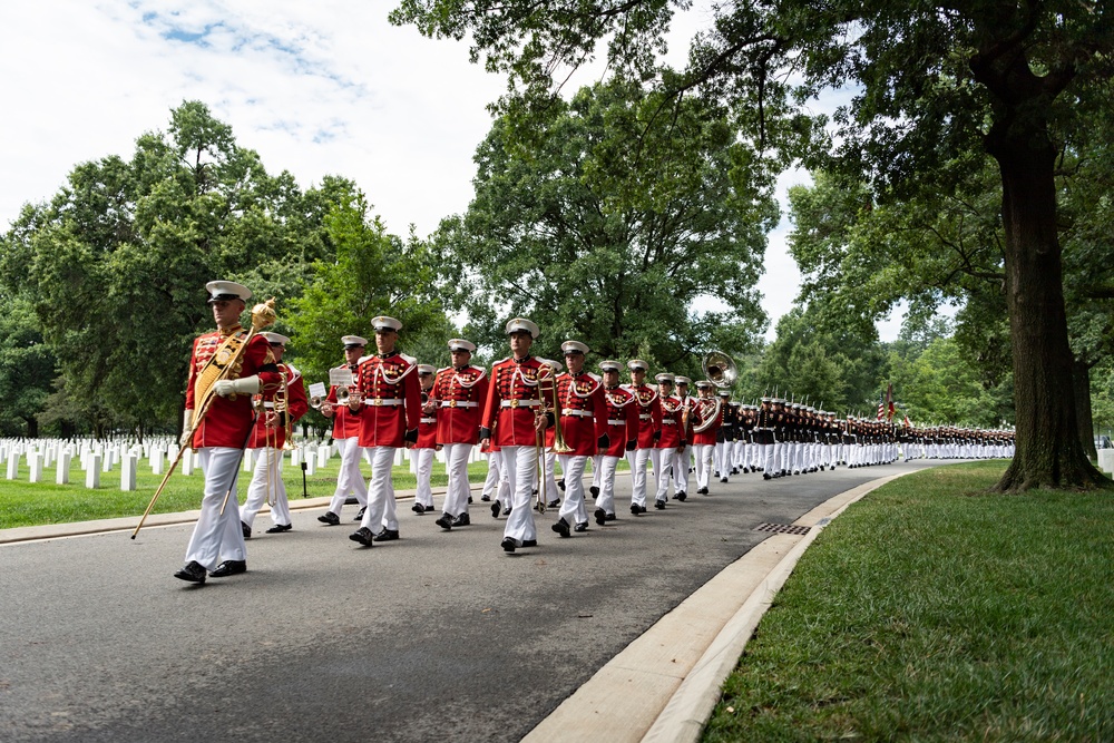 Military Funeral Honors with Funeral Escort are Conducted for U.S. Marine Corps Maj. Gen. Harry Pickett in Section 52