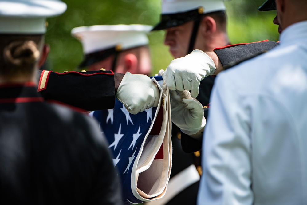 Military Funeral Honors with Funeral Escort are Conducted for U.S. Marine Corps Maj. Gen. Harry Pickett in Section 52