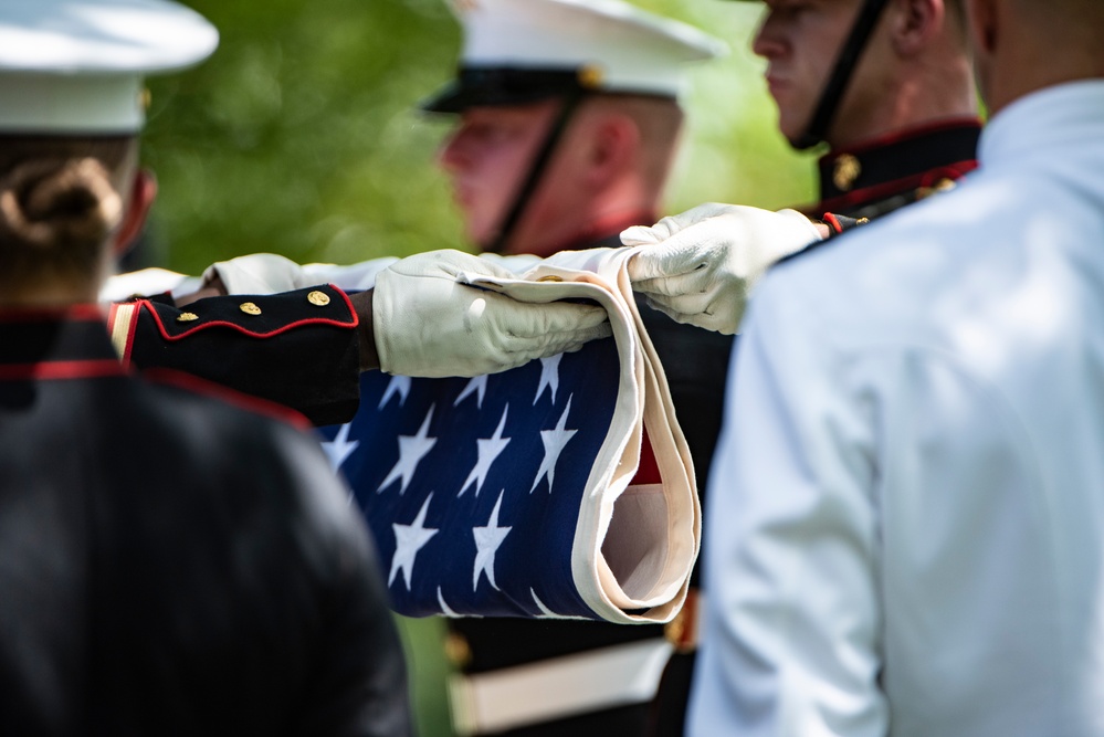 Military Funeral Honors with Funeral Escort are Conducted for U.S. Marine Corps Maj. Gen. Harry Pickett in Section 52