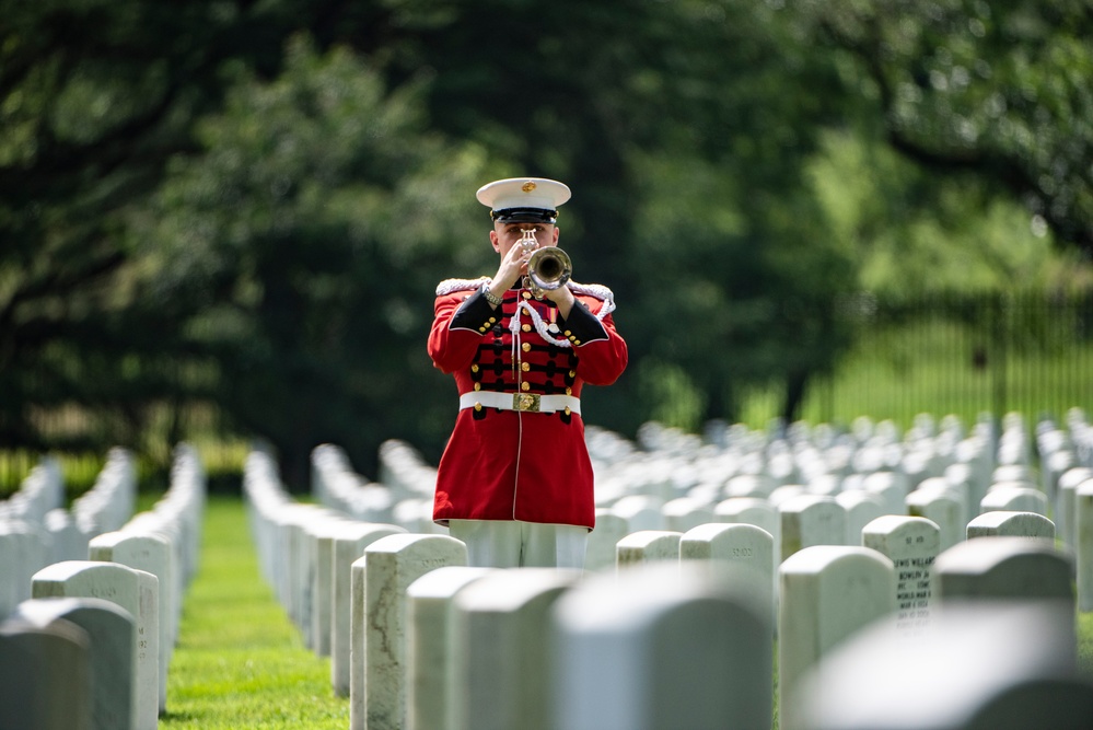 Military Funeral Honors with Funeral Escort are Conducted for U.S. Marine Corps Maj. Gen. Harry Pickett in Section 52