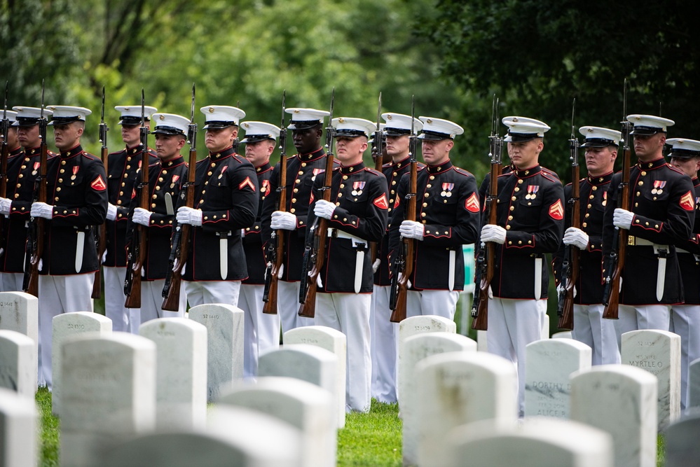 Military Funeral Honors with Funeral Escort are Conducted for U.S. Marine Corps Maj. Gen. Harry Pickett in Section 52