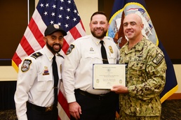 NSAW Recognizes Outstanding Sailors and Civilian, Promotes Police Officers