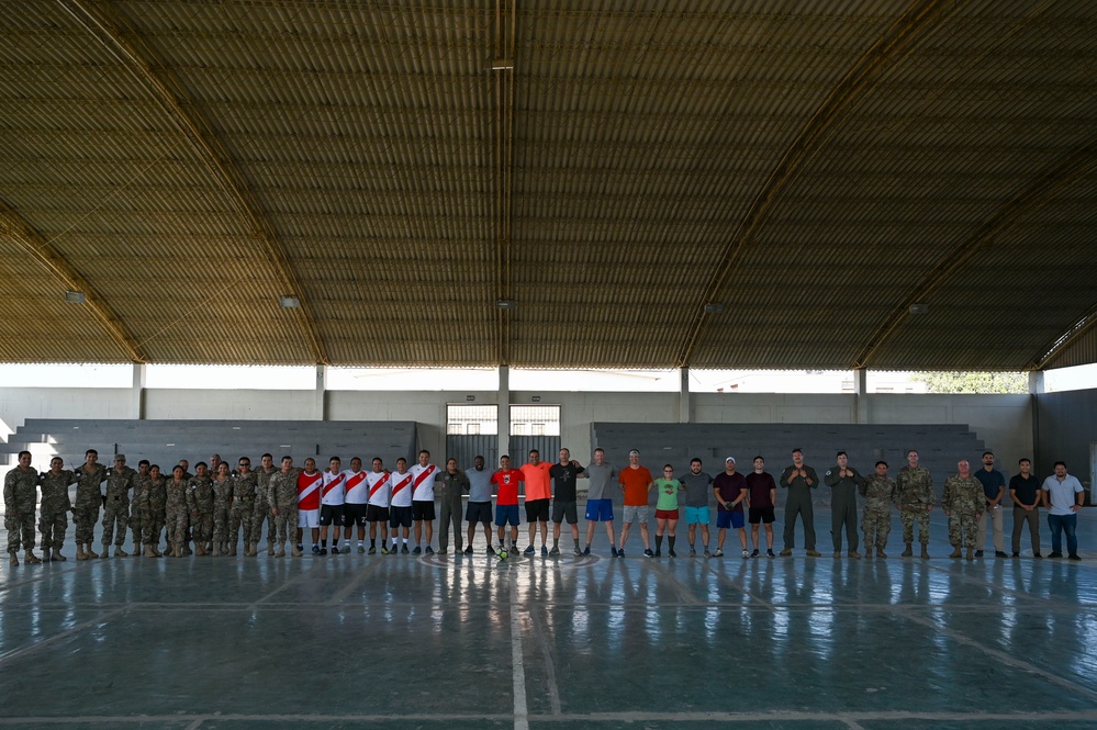 U.S. and Peruvian Airmen come together for friendly soccer match