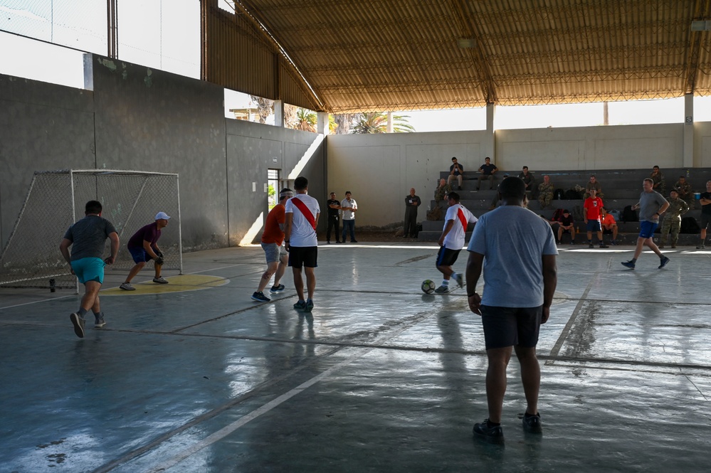 U.S. and Peruvian Airmen come together for friendly soccer match