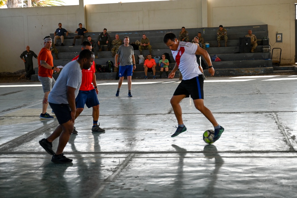 U.S. and Peruvian Airmen come together for friendly soccer match