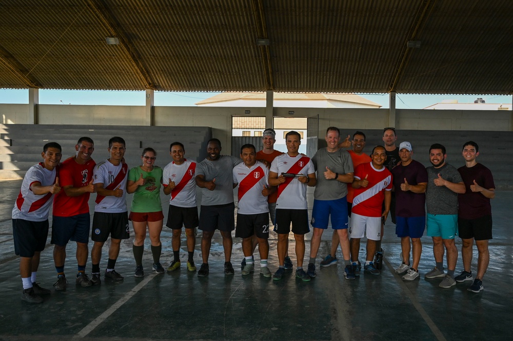 U.S. and Peruvian Airmen come together for friendly soccer match