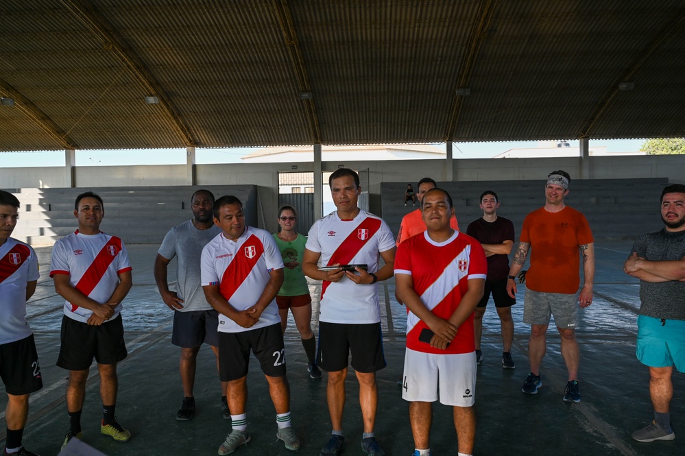 U.S. and Peruvian Airmen come together for friendly soccer match