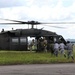 Military members from seven countries joined up to take part in Fast Rope Insertion and Extraction System (FRIES) training at Air Base London, Guyana, on July 17, 2023.