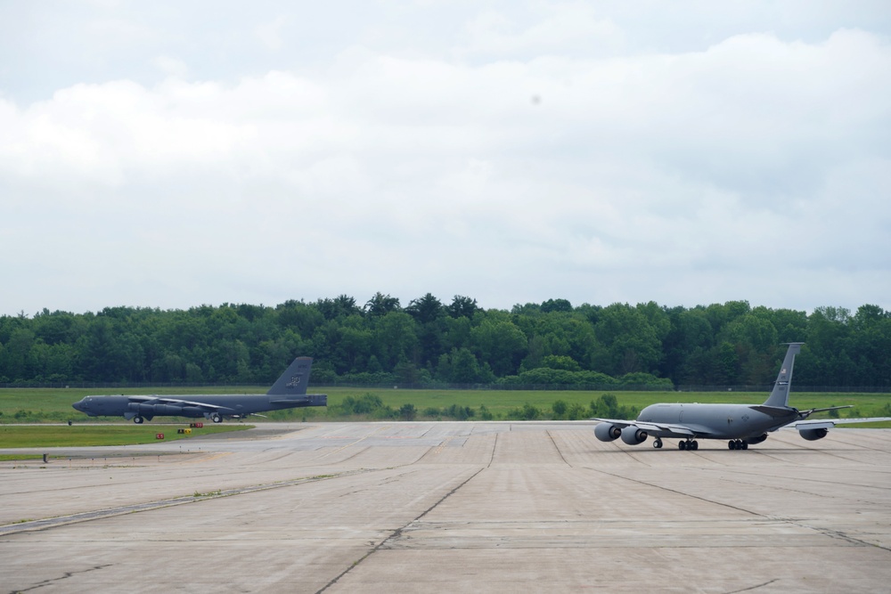 ACE at Griffiss: B-52 and KC-135 taxi for departure