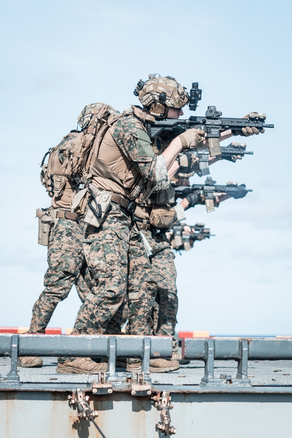 26th MEU(SOC) MSPF Conducts Live-Fire Range Aboard USS Bataan