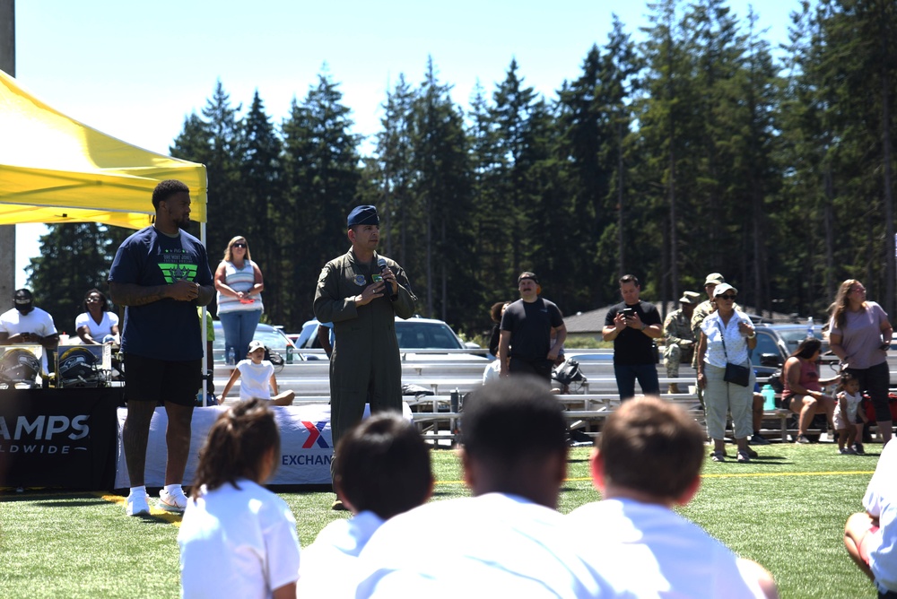 Seahawks Dre’Mont Jones host football camp for JBLM children