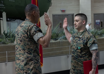 SSgt Isaac Cordova receives a Navy Commendation Medal