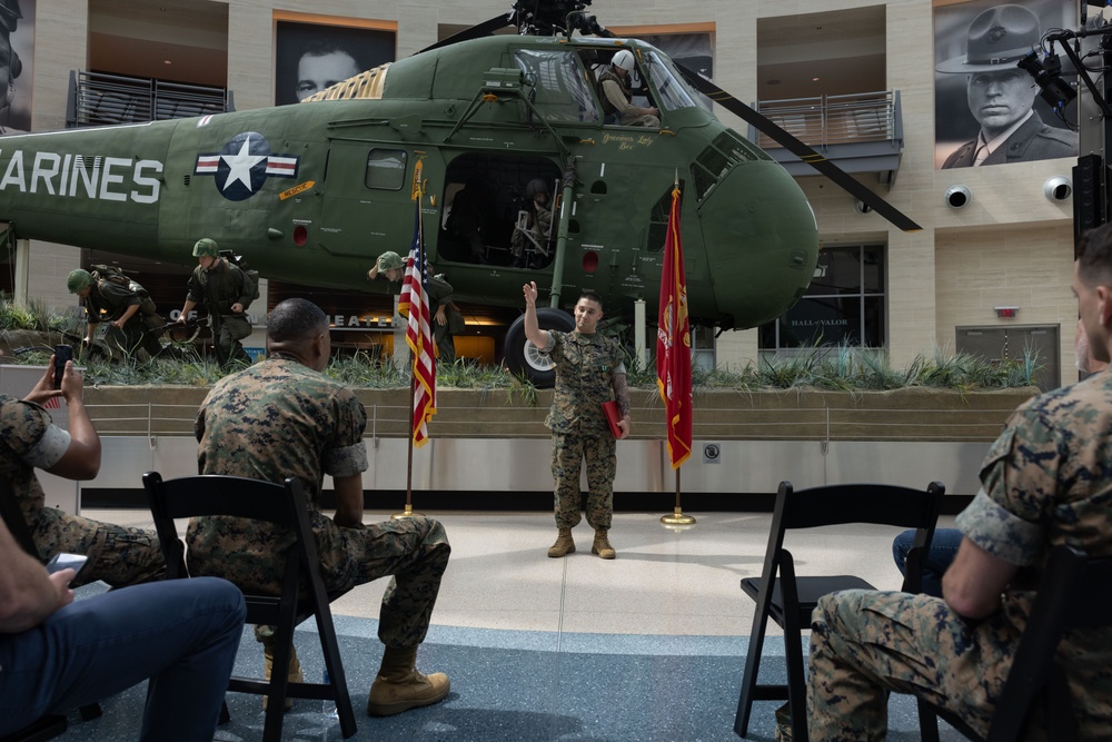 SSgt Isaac Cordova receives a Navy Commendation Medal