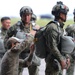 Service members of Belize, Mexico, Guyana, France, and U.S. train in airborne based operations.