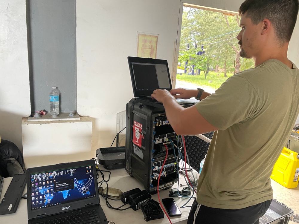 The 644th CBCS provides mobile communication for training with the Philippine Air Force
