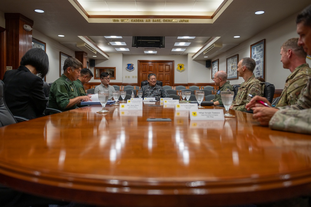 JASDF aero safety service group commander visits Kadena