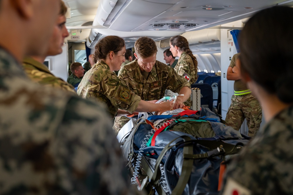 Five nations perform multi-Lateral Aeromedical Evacuation training during MG23