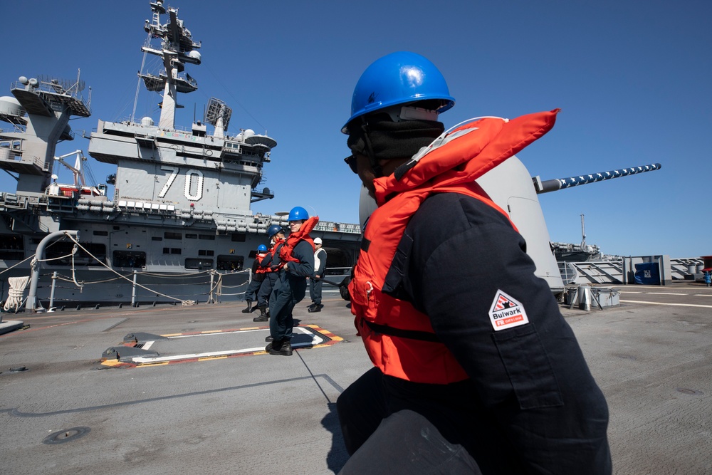 USS Princeton Replenishment-at-Sea with USS Carl Vinson