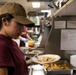 USS Princeton Sailors Cook Dinner